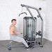 Muscle D Fitness Elite Plus Lat / Low Row - Commercial Seat - Pin Selectorized - Back Workout — close-up detail