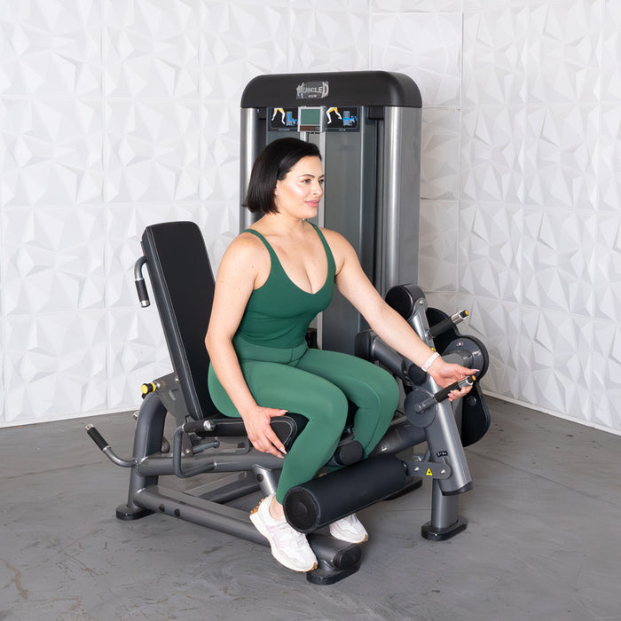 Muscle D Fitness Elite Plus Leg Ext/Prone Leg Curl Combo - Commercial Grade - Adjustable - Pin Selectorized