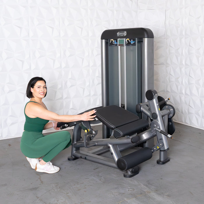 Muscle D Fitness Elite Plus Leg Ext/Prone Leg Curl Combo - Commercial Grade - Adjustable - Pin Selectorized