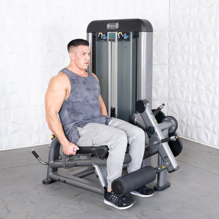 Muscle D Fitness Muscle D Fitness Elite Plus Leg Ext/Prone Leg Curl Combo - Commercial Grade - Adjustabl... — full setup angle