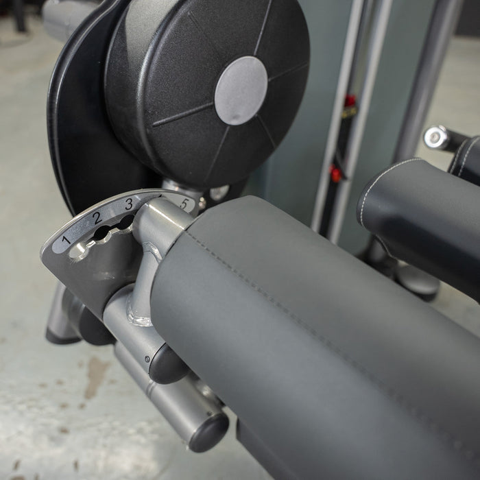 Muscle D Fitness Elite Plus Leg Ext/Seated Leg Curl Combo - Commercial Grade - Adjustable Seat - Pin Selectorized Weight Stack