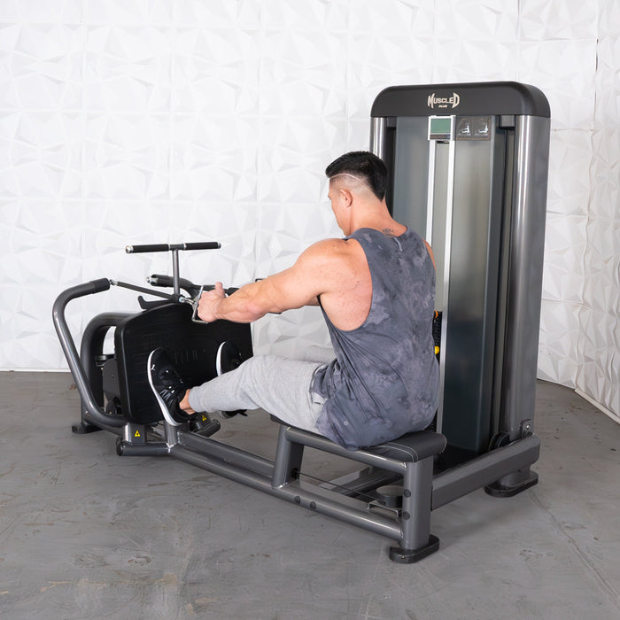 Muscle D Fitness Muscle D Fitness Elite Plus Long Pull Row - Commercial Grade - Adjustable Seat - Pi... — in use demonstration
