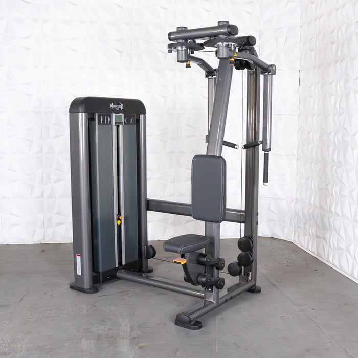 Muscle D Fitness Elite Plus Pec / Rear Delt - Commercial Grade - Adjustable Seat - Pin Selectorized - Combo Machine