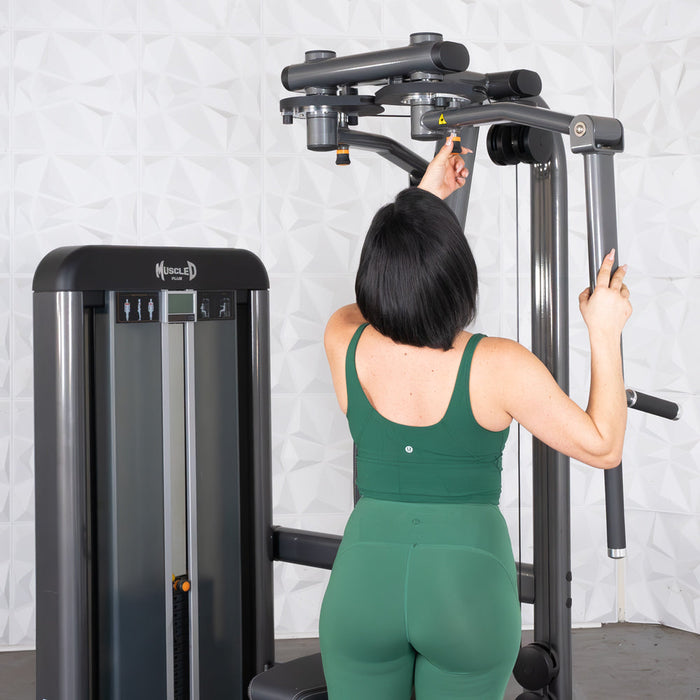 Muscle D Fitness Muscle D Fitness Elite Plus Pec / Rear Delt -Commercial Grade - Adjustable Seat - Pin Selec... — side profile