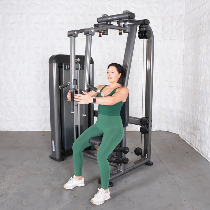 Muscle D Fitness Muscle D Fitness Elite Plus Pec / Rear Delt -Commercial Grade - Adjustable Seat - Pin S... — full setup angle