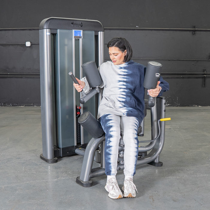 Muscle D Fitness Elite Plus Rotary Torso - Commercial Grade - Adjustable Seat - Pin Selectorized - Obliques Workout