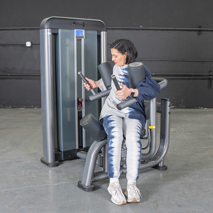 Muscle D Fitness Elite Plus Rotary Torso - Commercial Grade - Adjustable Seat - Pin Selectorized - Obliques Workout