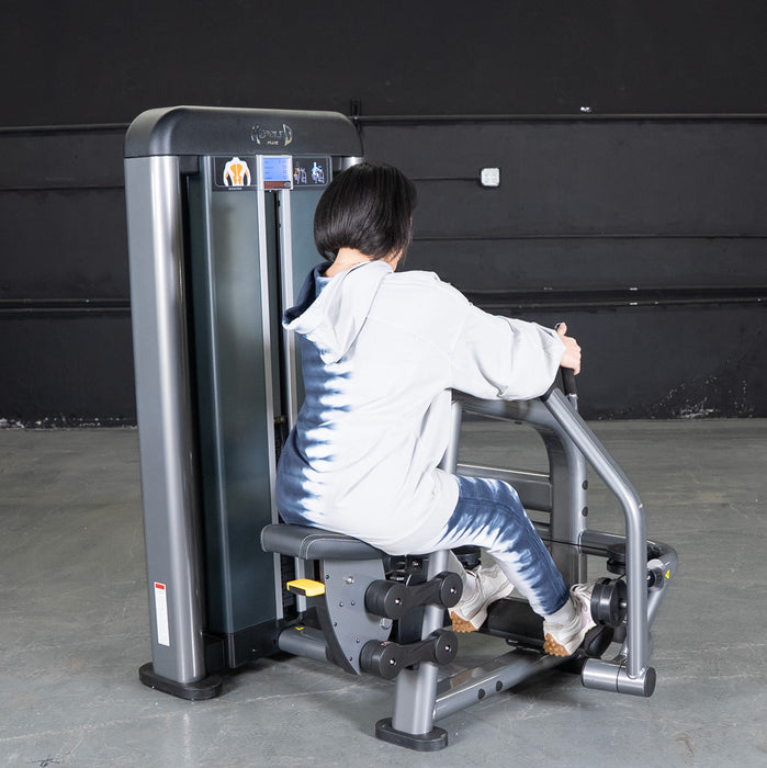 Muscle D Fitness Elite Plus Seated Row -  Commercial Grade - Adjustable Seat - Pin Selectorized - Lower Delt Workout