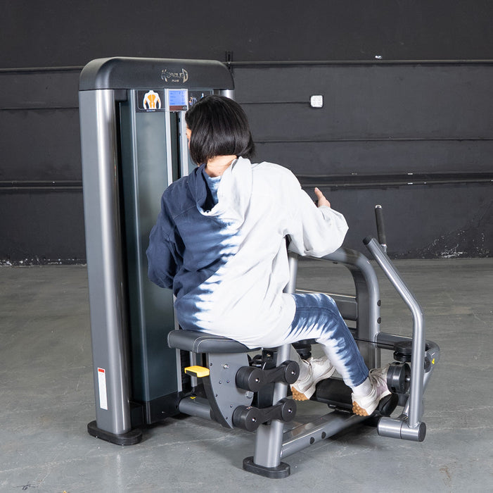 Muscle D Fitness Elite Plus Seated Row -  Commercial Grade - Adjustable Seat - Pin Selectorized - Lower Delt Workout