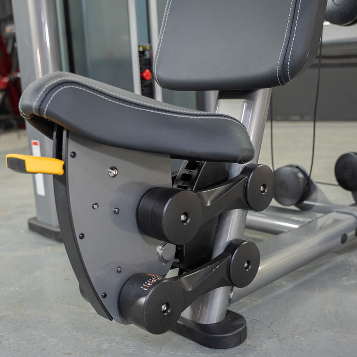 Muscle D Fitness Elite Plus Shoulder Press - Commercial Grade - Adjustable Seat - Pin Selectorized Traps Workout