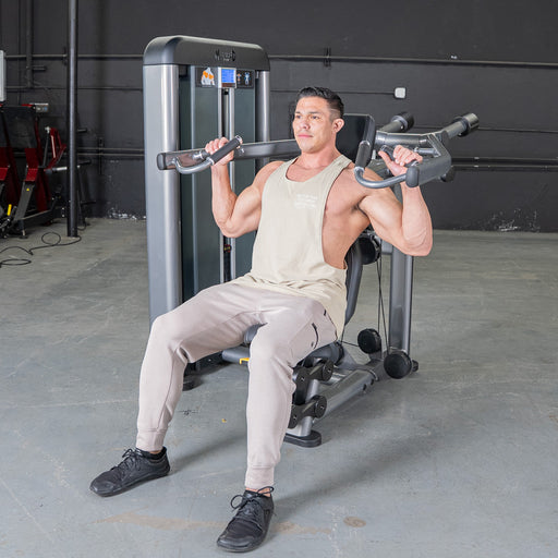 Muscle D Fitness Muscle D Fitness Elite Plus Shoulder Press - Commercial Grade - Adjustable Seat - P... — weight load capacity