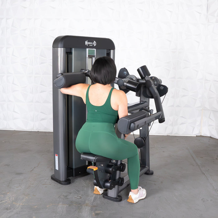 Muscle D Fitness Elite Plus Side Lateral -nCommercial Grade - Adjustable Seat - Pin Selectorized Shoulder - Traps Workout