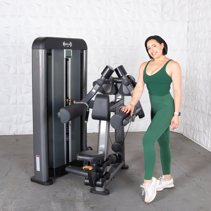 Muscle D Fitness Muscle D Fitness Elite Plus Side Lateral - Commercial Grade - Adjustable Seat - Pin... — in use demonstration