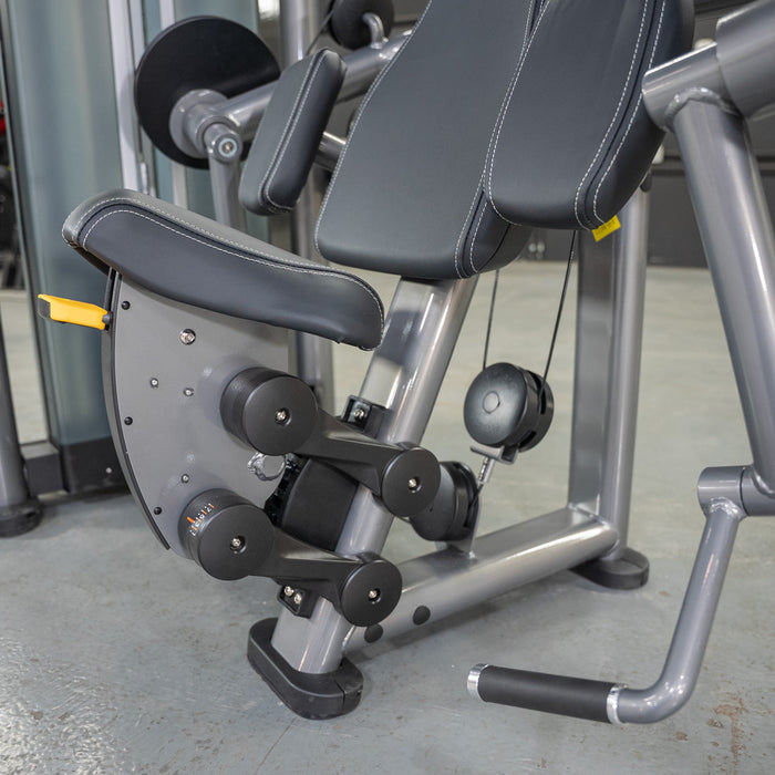 Muscle D Fitness Elite Plus Biceps Curl - Commercial Grade - Adjustable Seat - Pin Selectorized - Full Motion Arm Curl