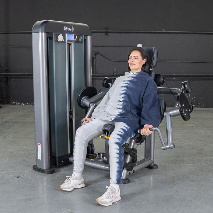 Muscle D Fitness Elite Plus Biceps Curl - Commercial Grade - Adjustable Seat - Pin Selectorized - Full Motion Arm Curl