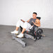 Muscle D Fitness Excel Base Plate Loaded Hip Thruster - Muscle D Fitness -  Leverage Glute Drive — full setup angle