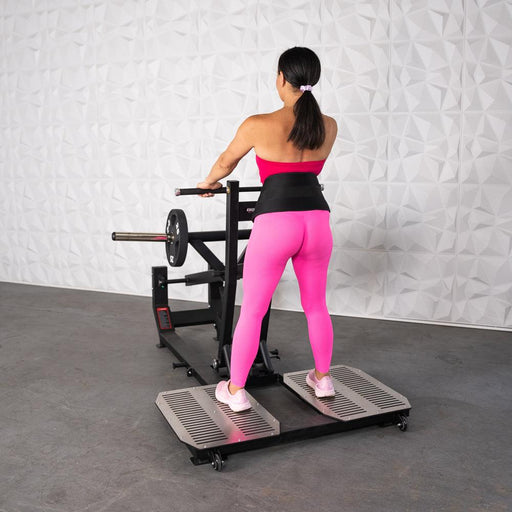 Muscle D Fitness Excel Glute Line Belt Squat - Muscle D Fitness - Plate Loaded Belt Squat - Non Slip Deck — front view