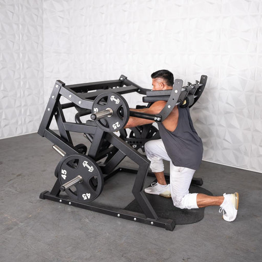 Muscle D Fitness Excel Power Hack Squat - Muscle D Fitness - Plate Load Heavy Squat Machine - Weight Storage P... — front view