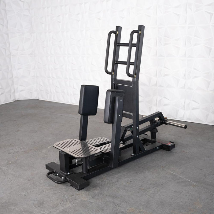 Muscle D Fitness Excel Standing Hip Abductor - Muscle D Fitness - Plate Load Glute - Band Compatible — in use demonstration