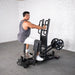 Muscle D Fitness Excel Standing Hip Abductor - Muscle D Fitness - Plate Load Glute - Band Compatible — full setup angle