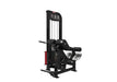 Muscle D Fitness Excel Loaded Back Extension - Selectorized 45 Degree Hyper Extension - Band Compatable — full setup angle
