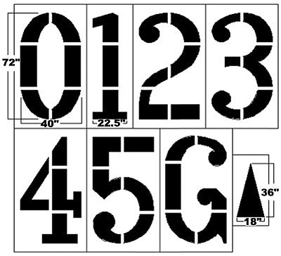 Trigon Sports FMK6D 6 ft. Football Marking Kit - 0.062 in. Polyethylene Stencil - 2