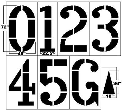 Trigon Sports FMK6M 6 ft. Football Marking Kit - 0.125 in. Polyethylene Stencil - 2