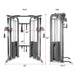 XMARK Functional Trainer Cable Machine with Dual 200 lb Weight Stacks — full setup angle