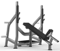 Muscle D Fitness Incline Bench - Olympic - Muscle D Fitness - 11 Gauge Steel - Commercial Upholstery — front view