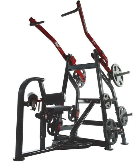 Muscle D Fitness Pro Strength Front Lat Pull-Down - Premium - Adjustable - Plate Loaded -  Back Workout — front view