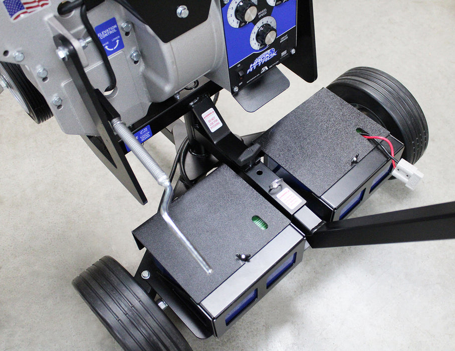 Battery mount on the Junior Fungo Kart DC baseball combo