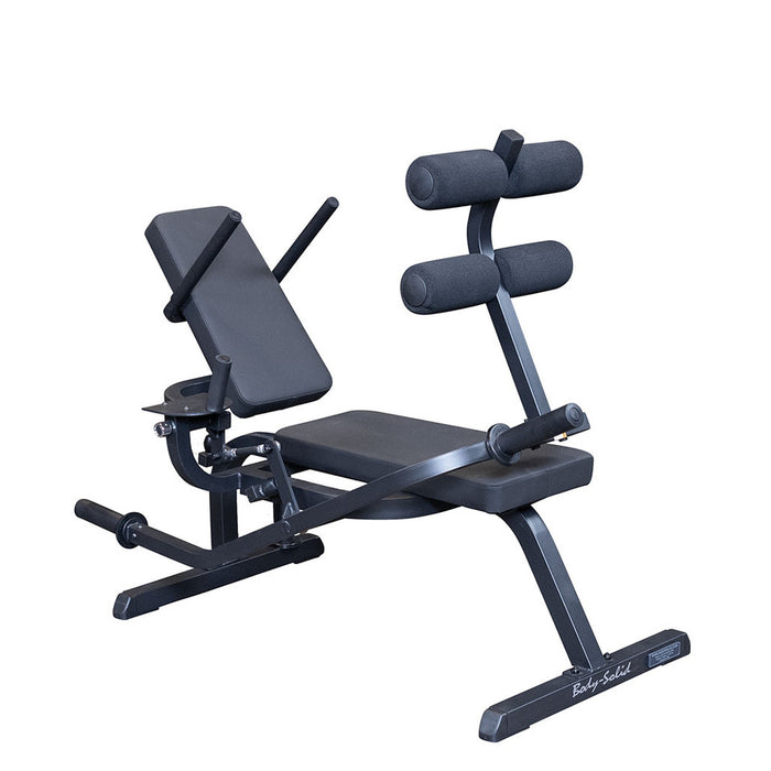 Body Solid Horizontal Ab Crunch Machine : GAB100B — full setup angle