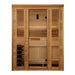 Golden Designs "Andermatt" 3 Person Traditional Steam Sauna Pacific Premium Clear Cedar GDI-7030-01 — angle view