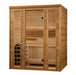 Golden Designs "Andermatt" 3 Person Traditional Steam Sauna Pacific Premium Clear Cedar GDI-7030-01 — side view