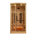 Golden Designs Reserve Edition 1-person full spectrum sauna angled exterior view