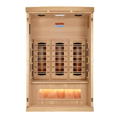 Golden Designs “Reserve Edition” GDI-8020-03 2-Person Full Spectrum Sauna with Himalayan Salt Bar