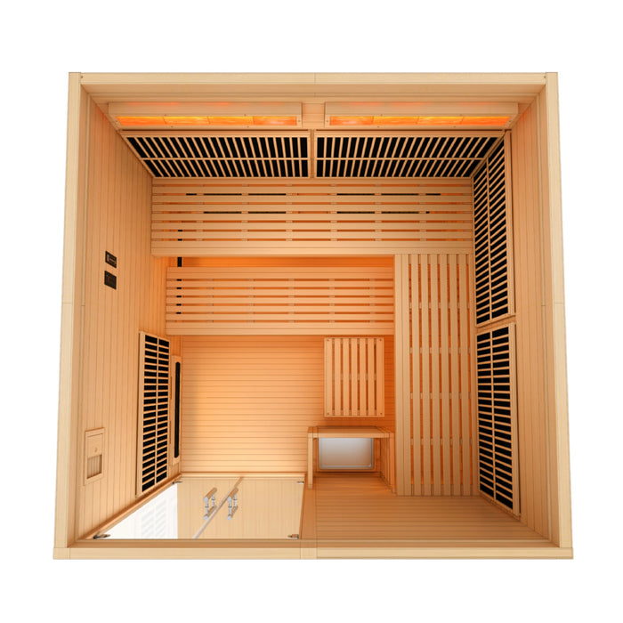 Golden Designs Toledo 6-person hybrid sauna alternate exterior angle