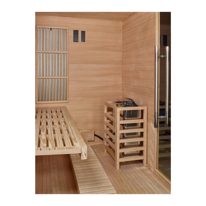 Golden Designs Soria 3-person hybrid sauna additional angle view