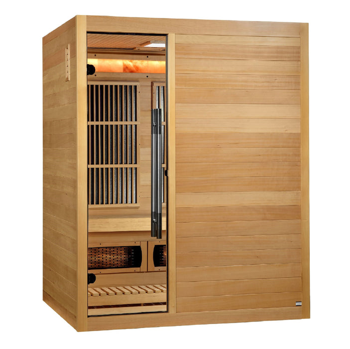Golden Designs Soria 3-person hybrid sauna front exterior view