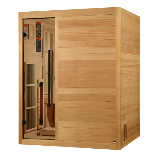 Golden Designs Soria 3-person hybrid sauna angled exterior view