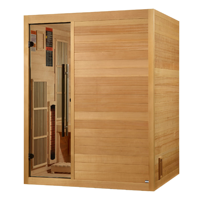 Golden Designs Soria 3-person hybrid sauna angled exterior view