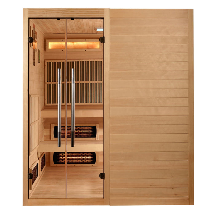 Golden Designs Toledo 6-person hybrid sauna side angle view