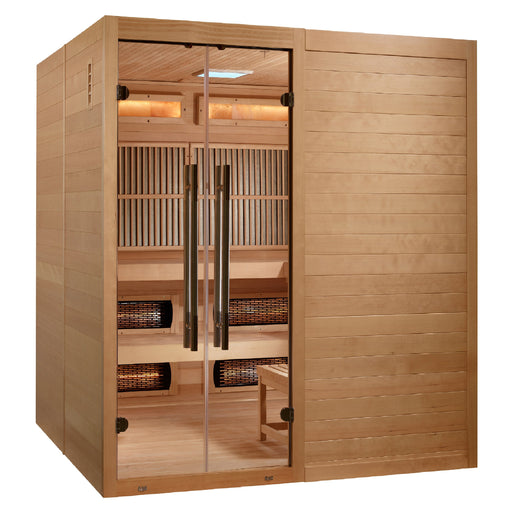 Golden Designs Toledo 6-person hybrid sauna front exterior view