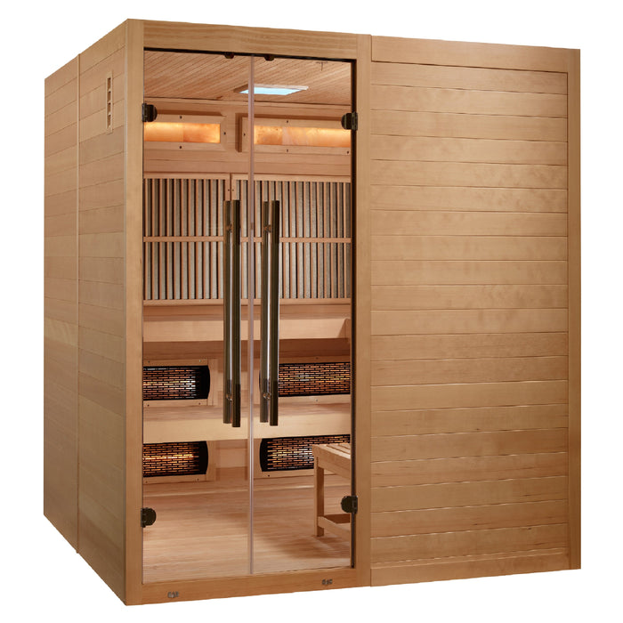 Golden Designs Toledo 6-person hybrid sauna front exterior view