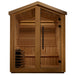 Golden Designs "Kaarina" 6 Person Barn Outdoor Traditional Sauna Canadian Red Cedar Interior GDI-8506-01 — side view