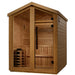 Golden Designs "Kaarina" 6 Person Barn Outdoor Traditional Sauna Canadian Red Cedar Interior GDI-8506-01 — angle view
