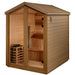 Golden Designs "Kaarina" 6 Person Barn Outdoor Traditional Sauna Canadian Red Cedar Interior GDI-8506-01 — interior view