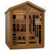 Golden Designs "Loviisa" 3 Person Barn Outdoor Hybrid Sauna (Full Spectrum IR or Traditional Stove) GDI-8523-01 — front view