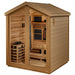 Golden Designs "Loviisa" 3 Person Barn Outdoor Hybrid Sauna (Full Spectrum IR or Traditional Stove) GDI-8523-01 — interior view