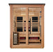 Golden Designs "Loviisa" 3 Person Barn Outdoor Hybrid Sauna Pacific Cedar (Full Spectrum IR or Traditional Stove) GDI-8523-02 — front view